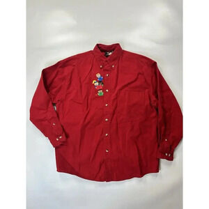 Vintage Graphic Sports Shirt Womens Medium Button Up Reading Teacher Librarian